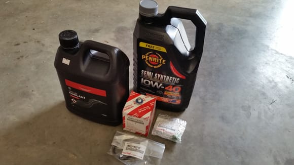 New oil & some bits & pieces from Toyota
