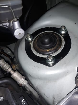 LS430 strut tower braces added to 1999 LS400.
Brake master cylinder is approximately  1/2" from chasis at strut tower..