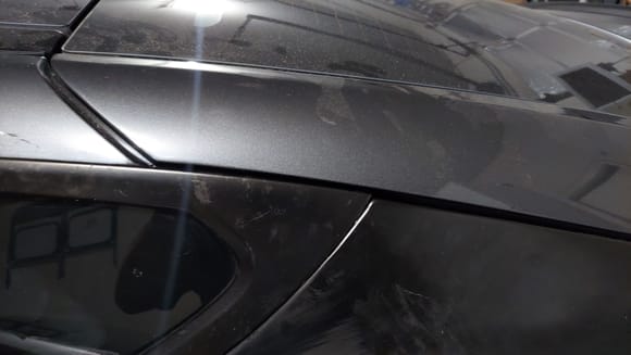 The large gap at the top is simply Tesla build quality.  That gap is where the trunk meets the roof.  I don't think that has anything to do with the accident.  I read in a tesla repair manual at one point a 10mm gap was acceptable, ha.   Now where the quarter panel meets the trunk, that's all my doing.  In person it looks acceptable.  It's a tricky transition.  The top of the trunk in the picture has a vertical gap.  Near the taillight the trunk gap is horizontal.