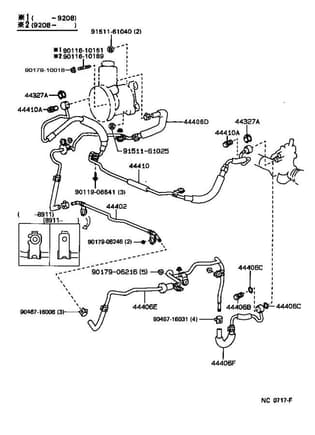 Lexus Power Steering line diagram
