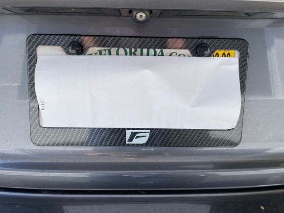 Stainless Steel Carbon Fiber Color F Sport License Plate Frame