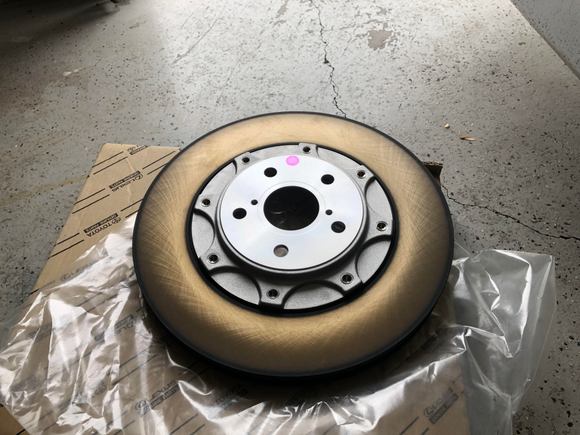 front of the disc