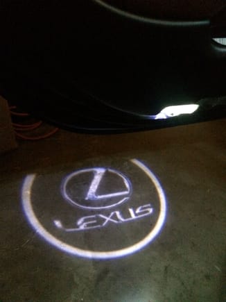 Drivers door, light marked with L.