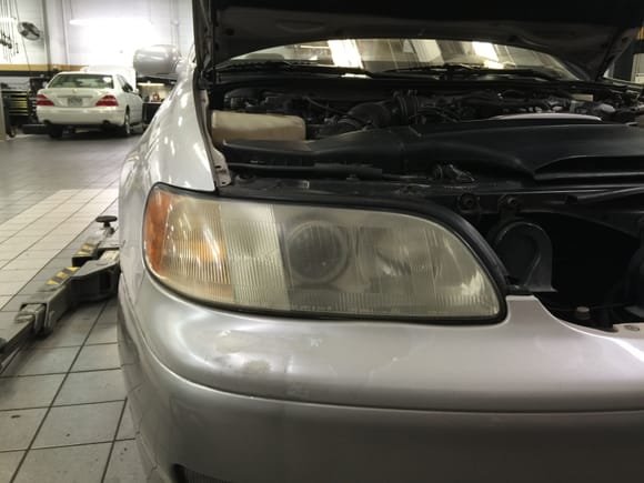 How the headlights looked before I started.