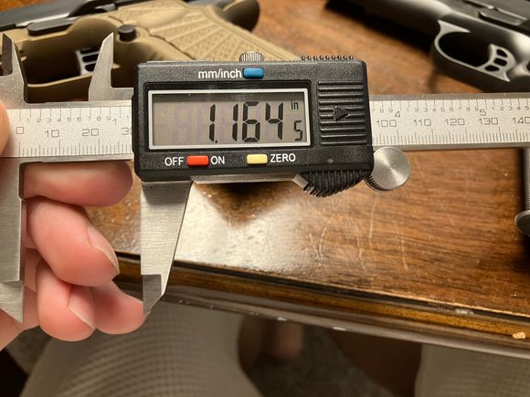 New gun is thinner at the extremes 