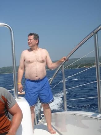 Sailing in Jamaica - fat man photo