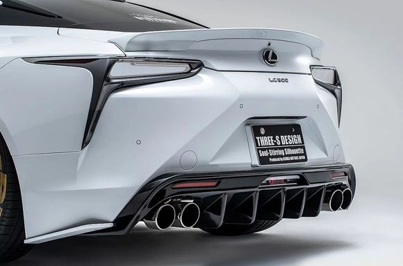Three S Design Aero Rear Diffuser and Trunk Spoiler, Lexus LC500
