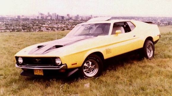 My first Mustang. 1971 Mach1 with a 351 Cleveland 4 barrel, Ram Air. Too much fun - straight line only.