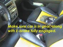 engage gear   e brake