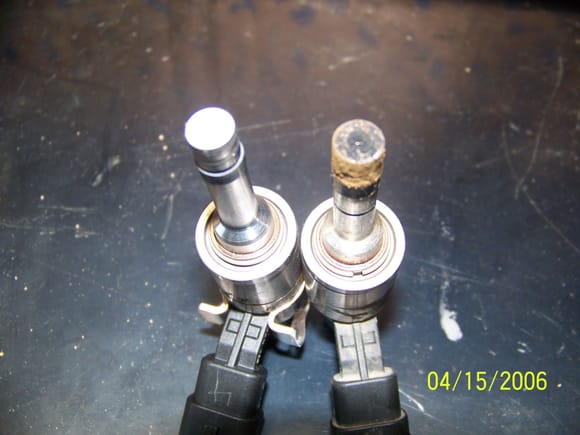 Before and after cleaning, injectors had 186K on them