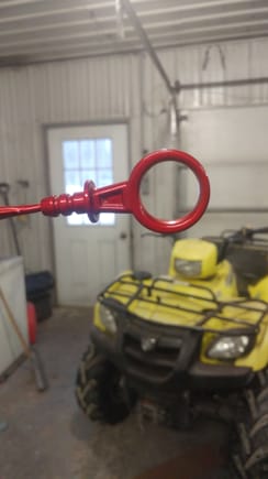 Waiting on parts, got bored so figured id color match my dipstick to valve cover . gray primer, crome base coat, then metalcast anodized red traclucent on top to make an awesome anodized red look