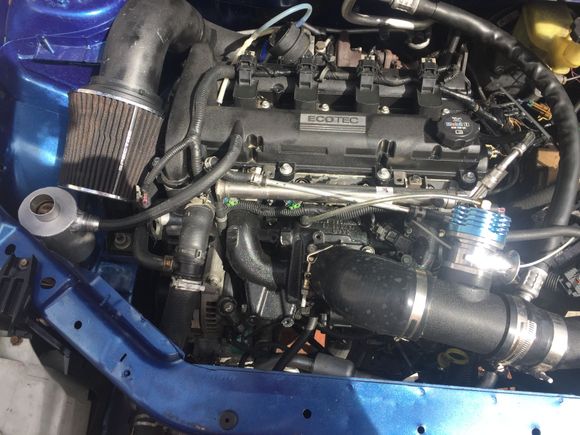 Working on the catch can.