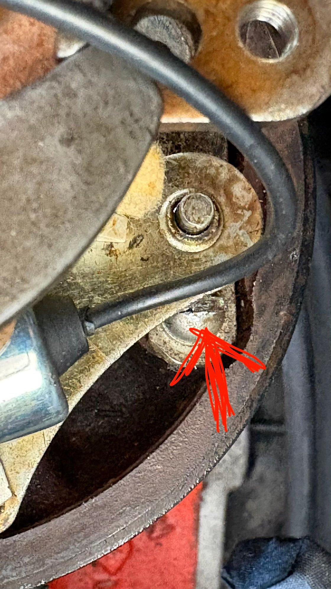 Inboard side screw is blocked.