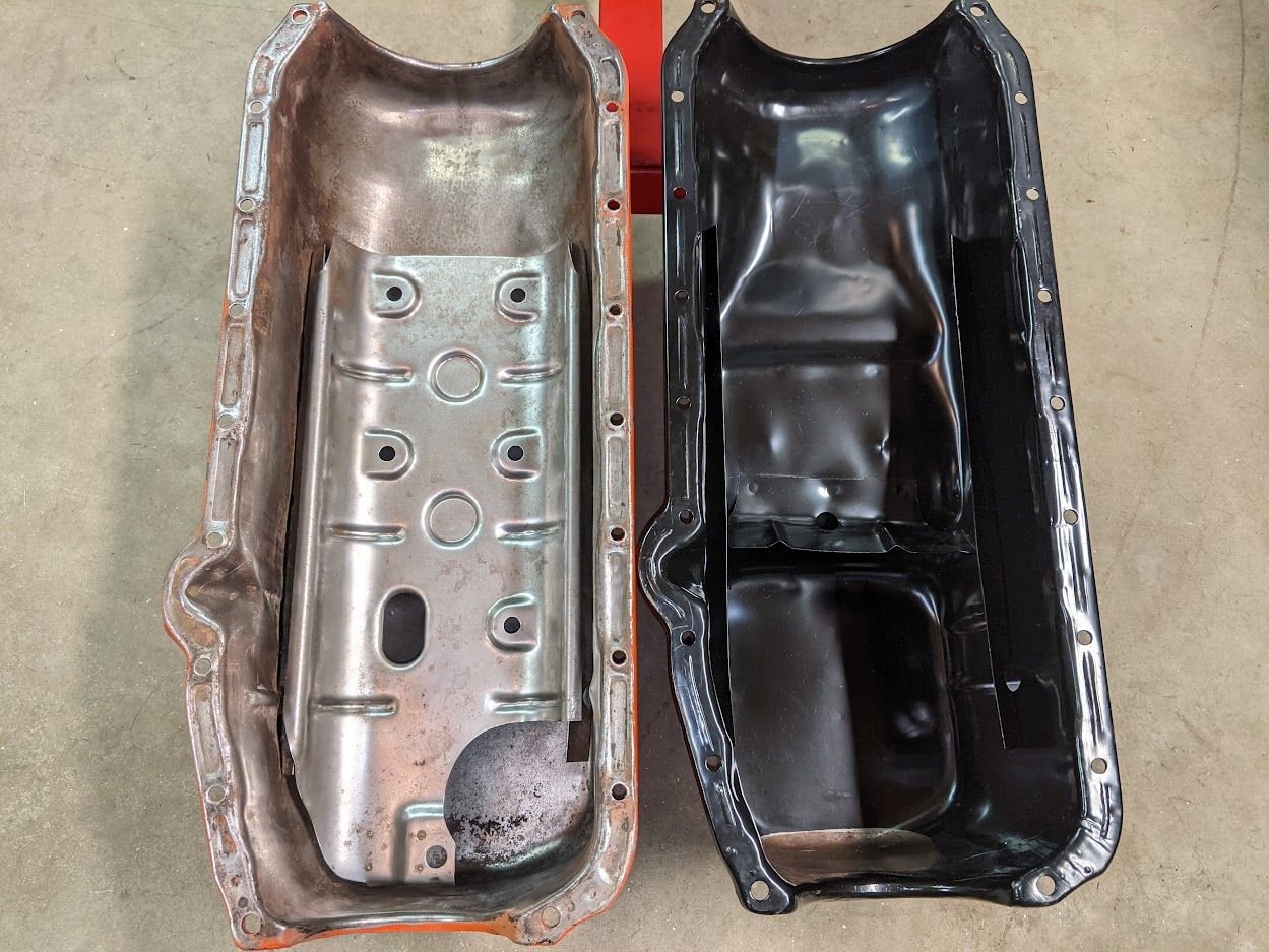 FS (For Sale) SOLD Chevy Performance SBC Z/28style Oil Pan, Windage