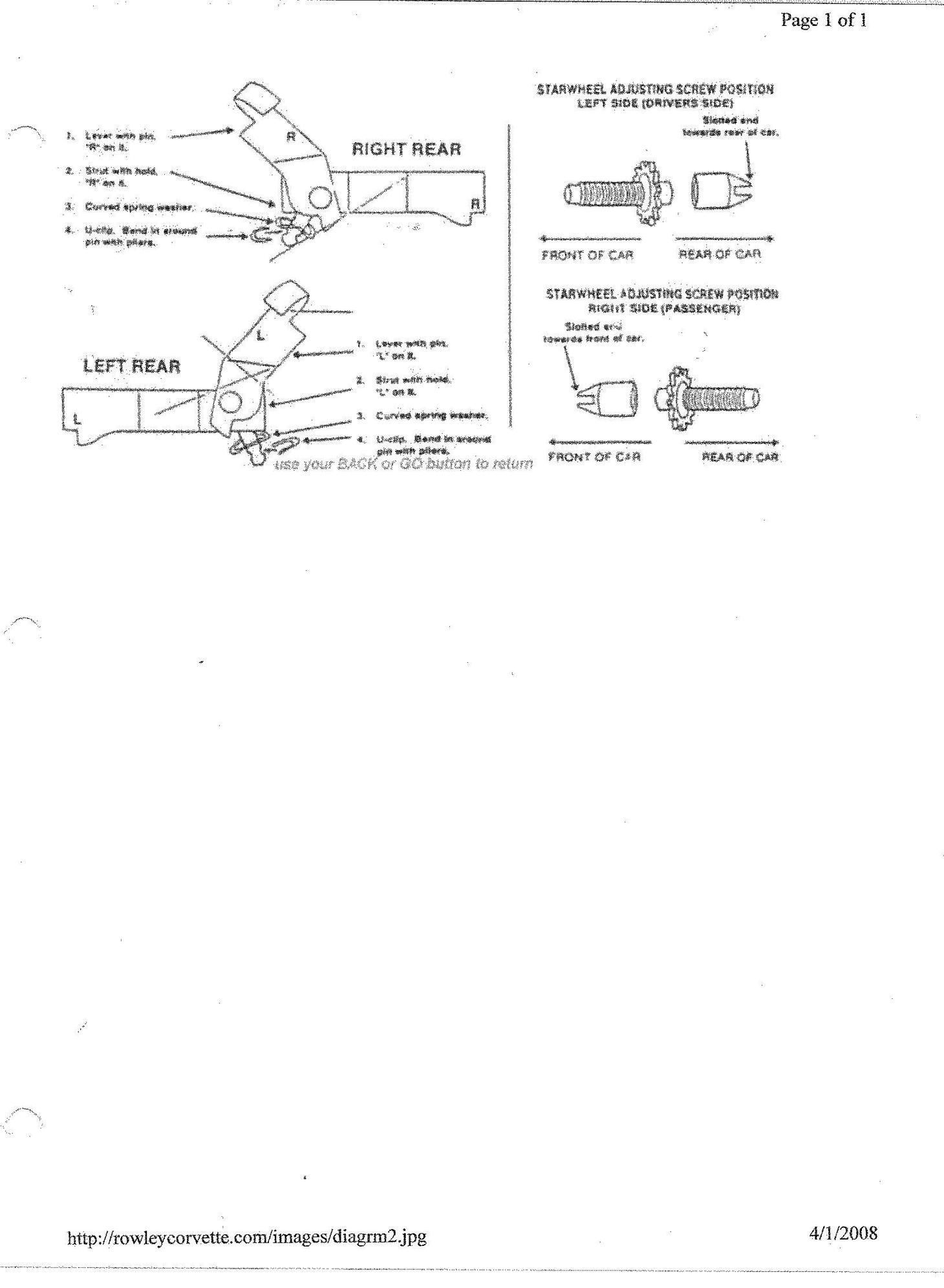 Parking Brake Actuator Lever Install CorvetteForum Chevrolet