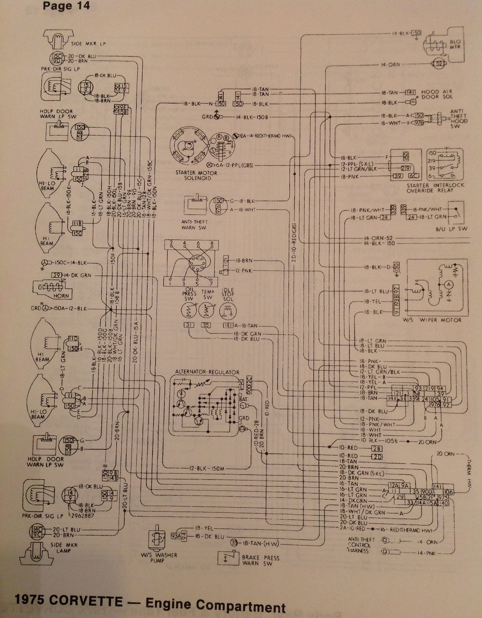 1975 wiring diagram - CorvetteForum - Chevrolet Corvette Forum Discussion