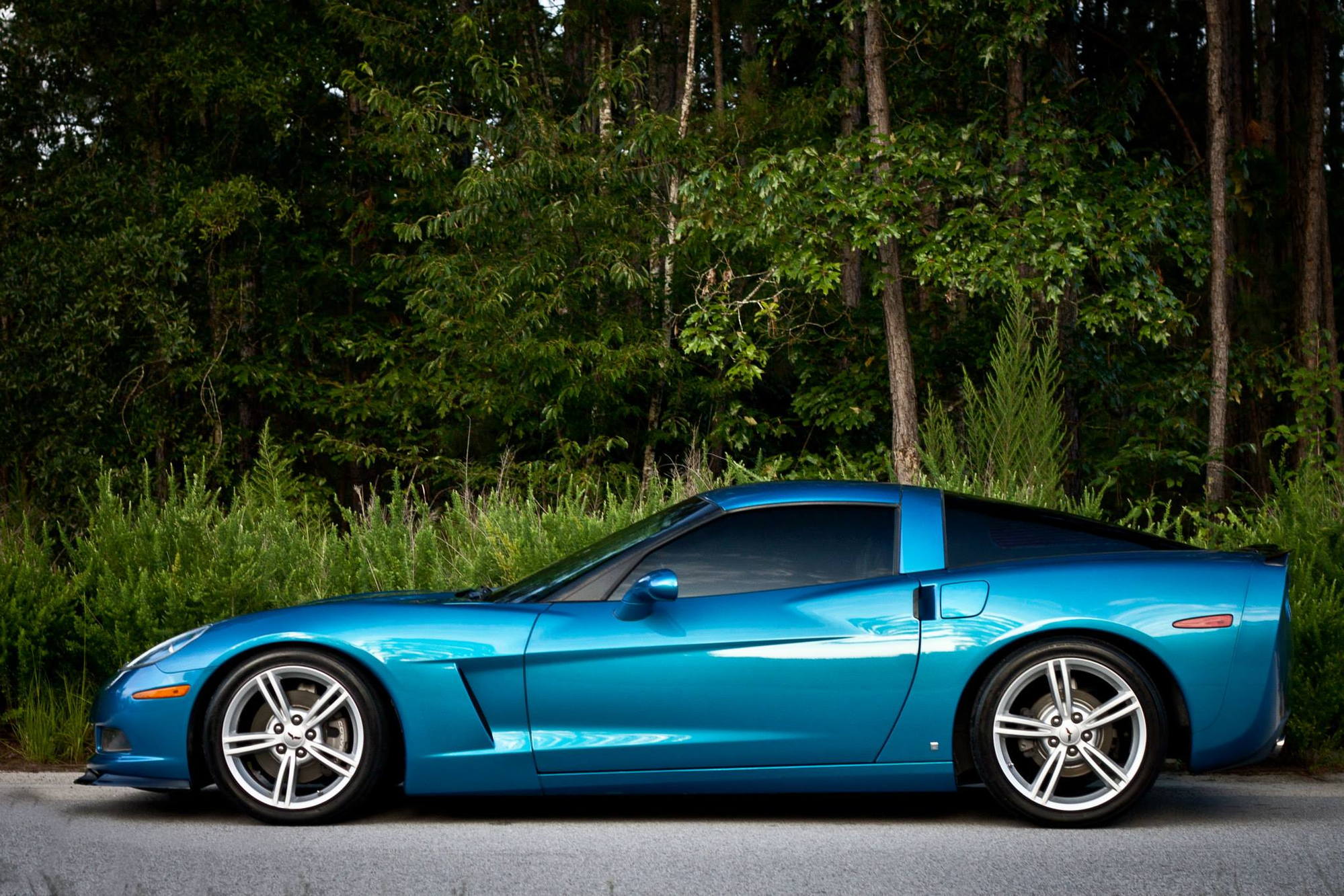 Corvette c7 Тиффани Blue Chrome Wrap