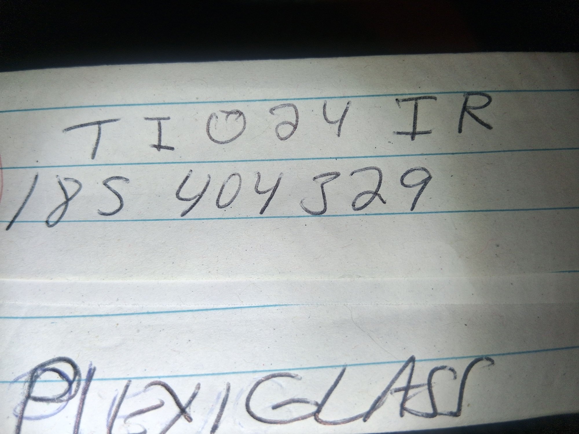 Numbers on pad. 18S might be a 78S 