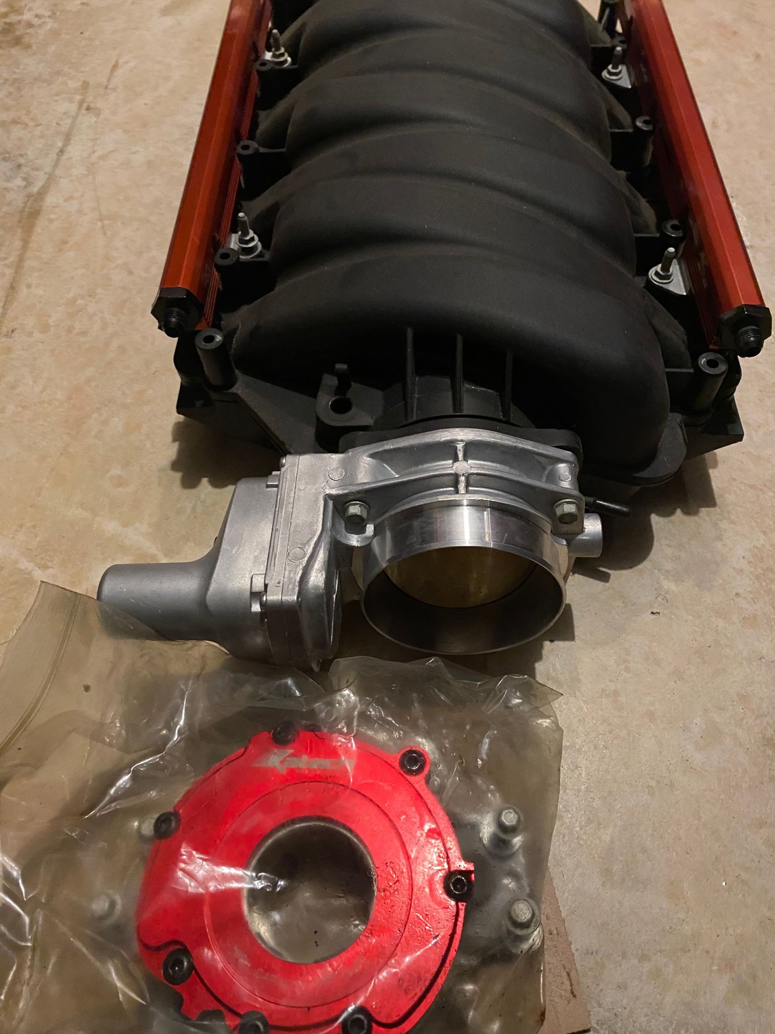 FS (For Sale) Katech ls7 oil pump, ls7 manifold with tb, rails