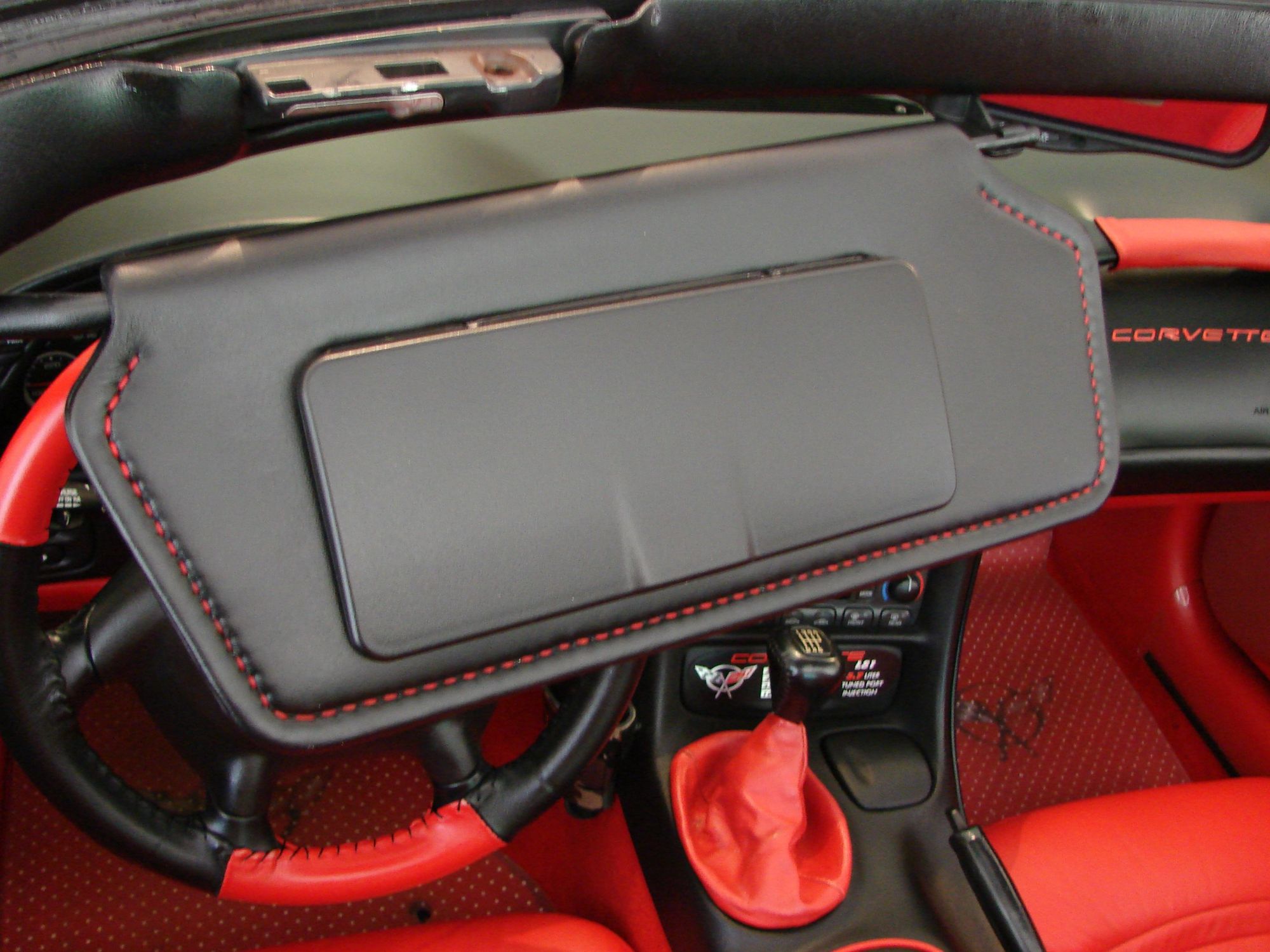 New Leather Wrapped Sun Visors Arrived CorvetteForum Chevrolet