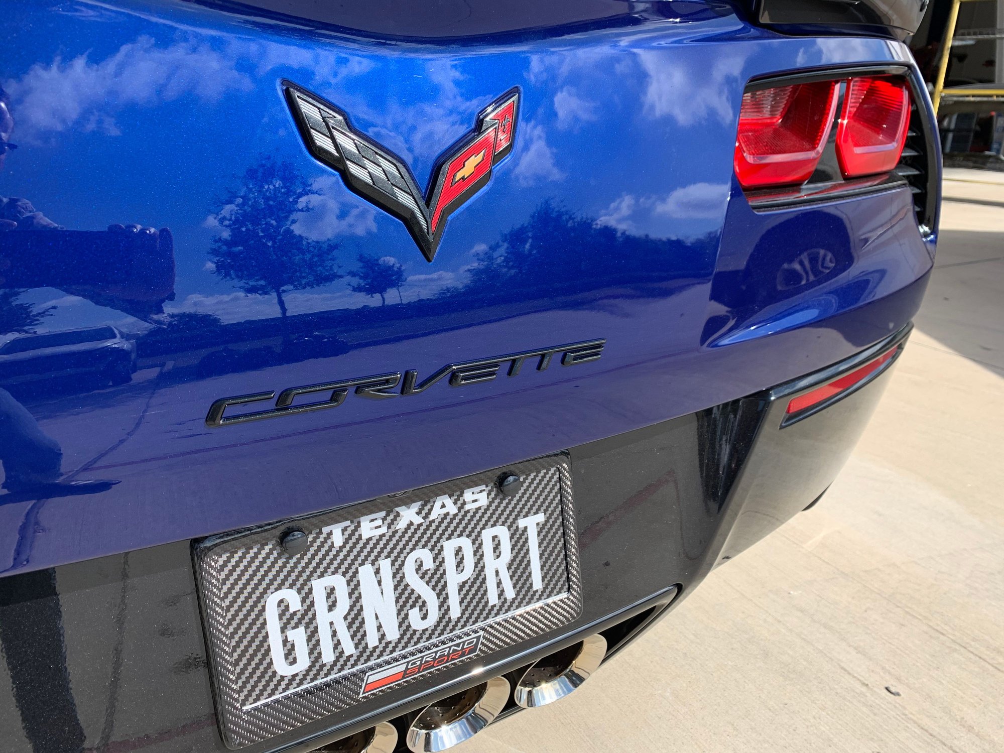 TX “carbon fiber” license plate CorvetteForum Chevrolet Corvette
