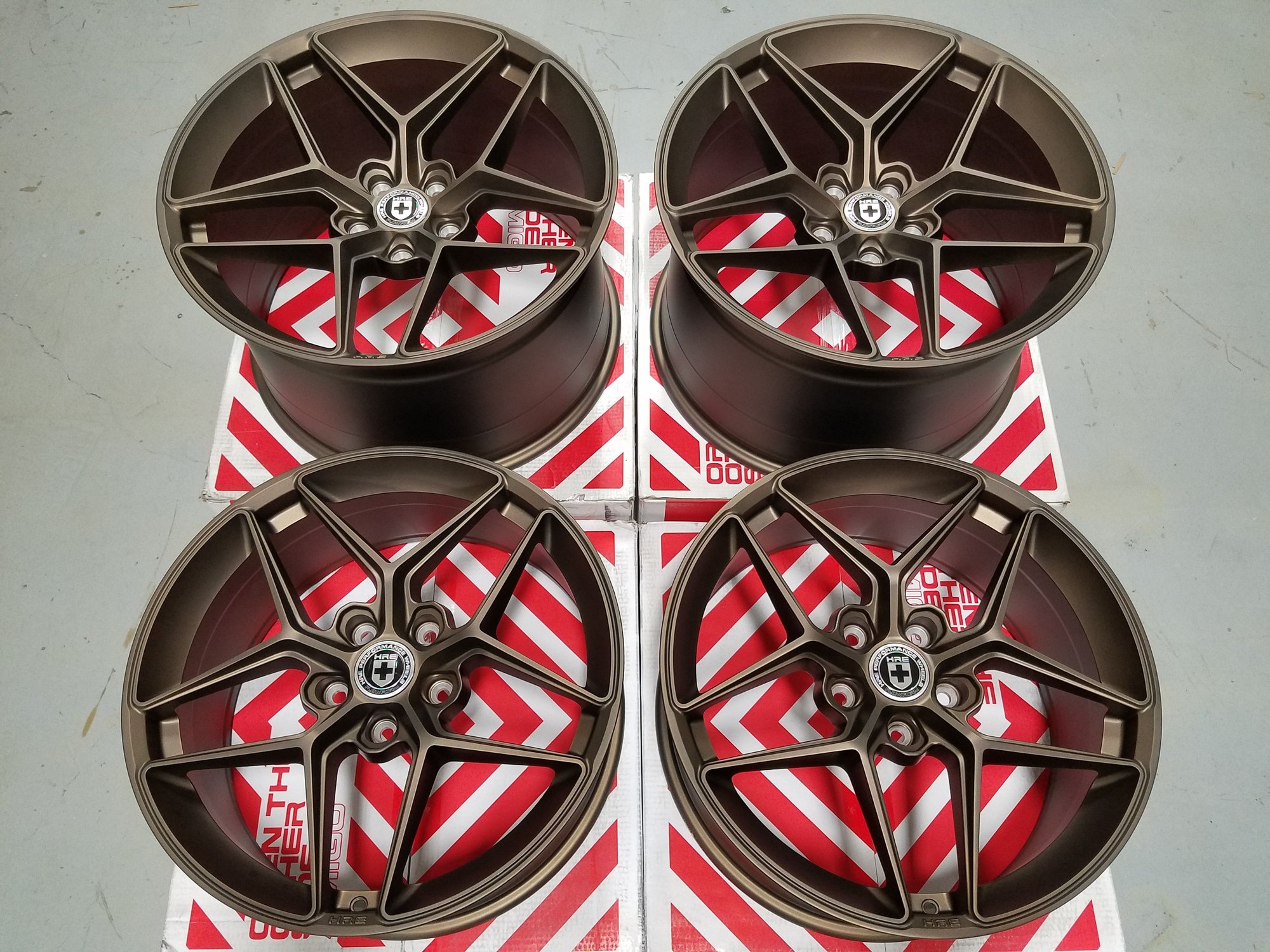 FS (For Sale) IPA Bronze HRE FF11 Wheels in 19x9 20x11.5 C8 OEM Stock