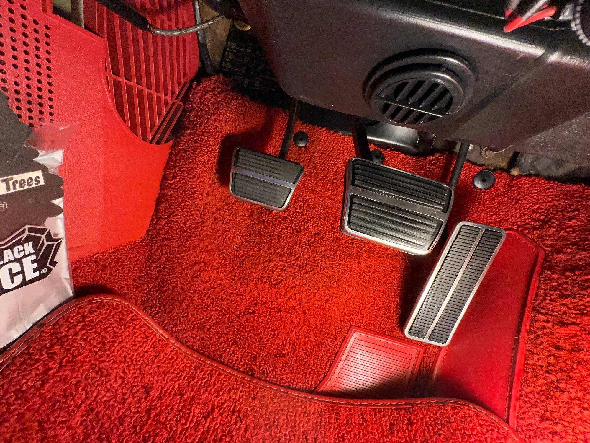 Driver side rubber carpet plugs for 1969 