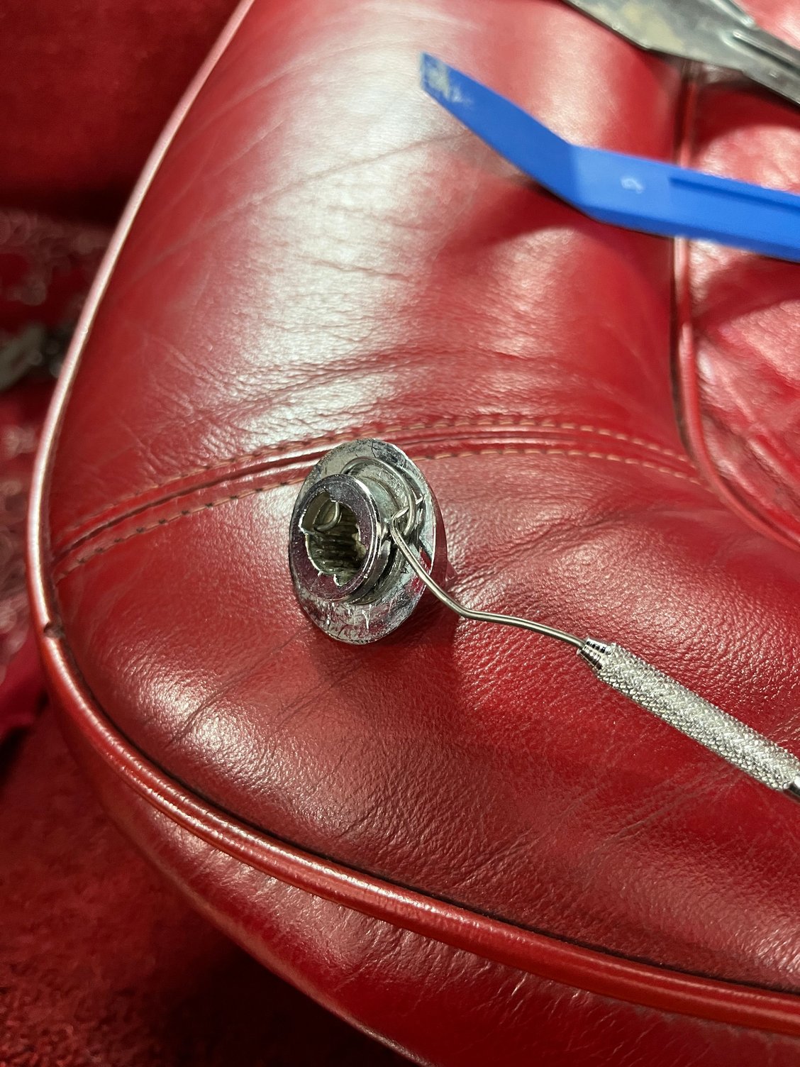 This clip is so hard to remove, I added a small ring to it to grab onto next time!