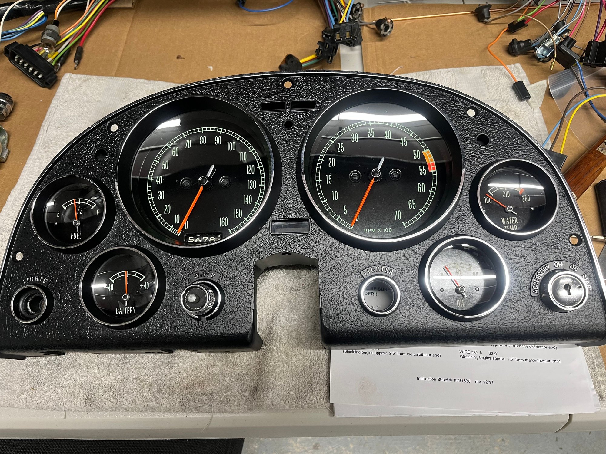 Gauge Cluster fully restored.  Waiting on a new headlight and wiper switch and then testing