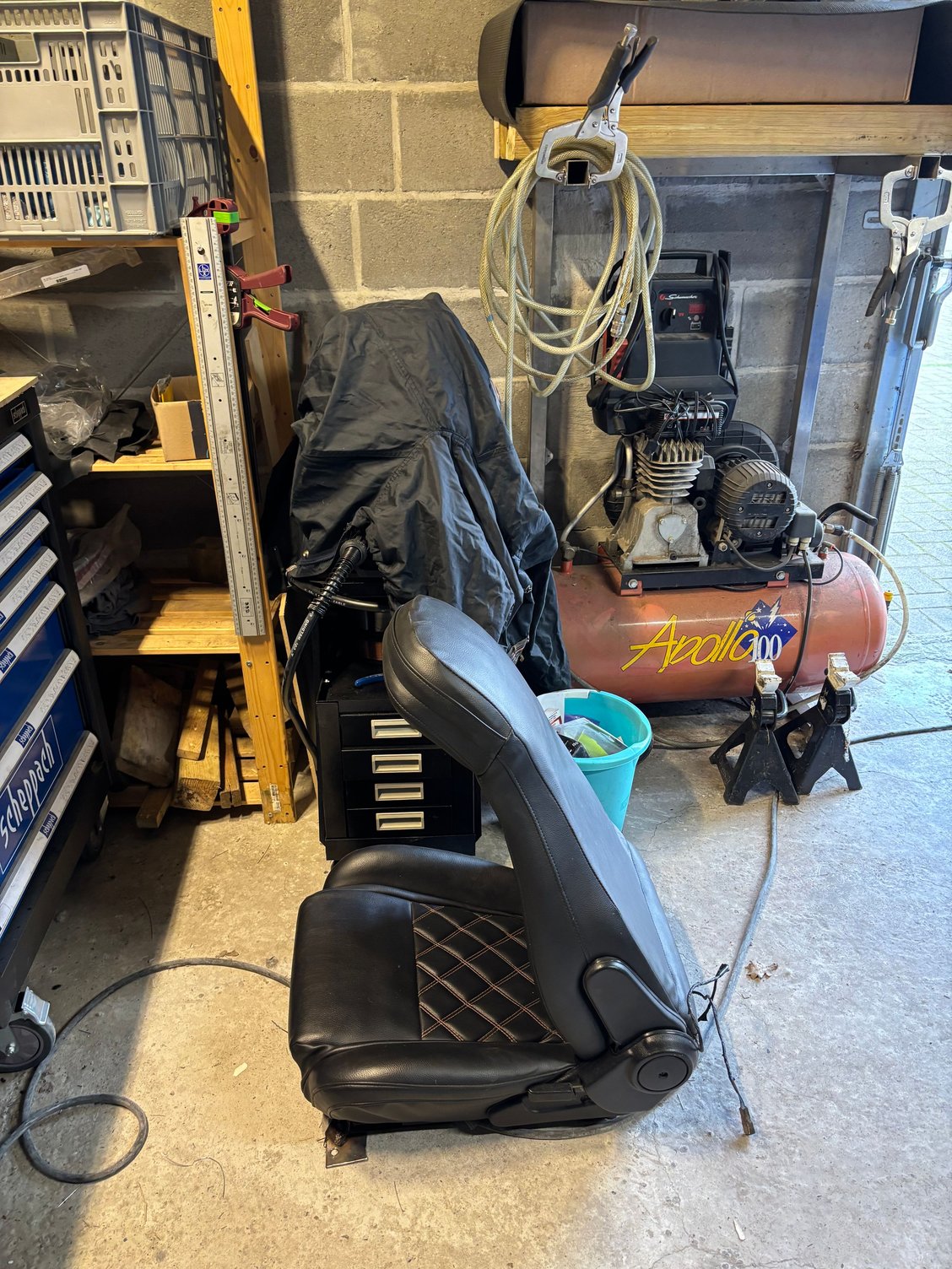 First seats come out.  MX5 seats.   One days these will get new covers. 