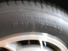 Original tire Dated Dec 1985