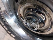 In the sunlight you can see the yellow in the chrome. Kinda matched the BFG Raised Yellow Letter tires.