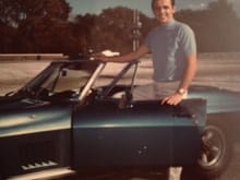 Photo taken in 1969 while living in Chicago with my first Corvette. A 1967 350hp, 4 sp.  Drove to Calyfornua when moving here in 1969.