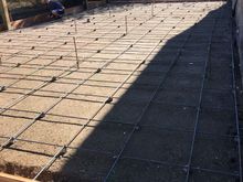 Half inch rebar tied in 2' grids