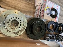 park brake hardware all the same. bought the Ford backing plate and axle retainer to put on the Chev brakes