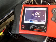 MAF connector plugged in probing the yellow signal wire key ON