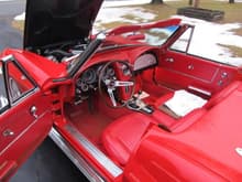 red/red 4 speed convertible a/c power windows