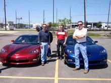 Me next to my 07 Z51 MR and buddy Skeet in front of his 05  Z51 LMB vette
