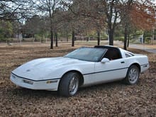 My 89 Vette  before any work was done to it.  Stock rims, stock exhaust, and stock lift.