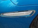 Front Chrome Bezel and Clear Marker with Blue Bulbs