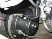 Looking down past fender. see the spacer for the motor. Also, VIR eliminator is top right. I have since added a second ground to the existing one.
