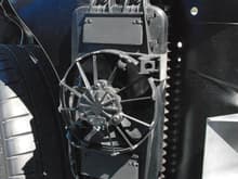 Trans Cooling Radiator behind Rear Fender