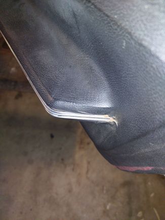Bubble in vinyl at arm rest