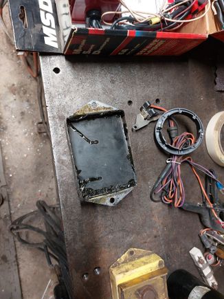 Mallory Uni-Lite module melted due to engine compartment heat in a V-8 Vega. Just for information. The module still works, but I don't care to trust it.