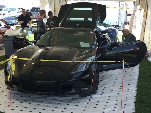 Full doors, quarters, roof, rear facia Xpelled at Carlisle. Pretty much the entire car is now wrapped. 