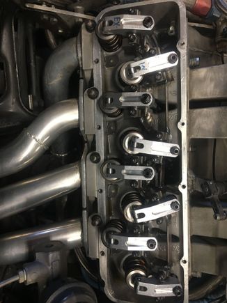 T&D did the rockers,and rocker stands, then I made the tie bars, and welded all of the stands together so they are one solid piece, and won’t pull out of the heads with 350 plus on the seats, and around 1100 pounds open with a 9200 rpm shift point