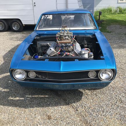 67 with a big mo mo in it.