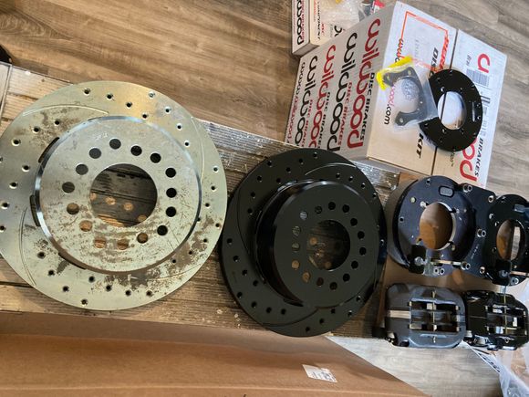 park brake hardware all the same. bought the Ford backing plate and axle retainer to put on the Chev brakes