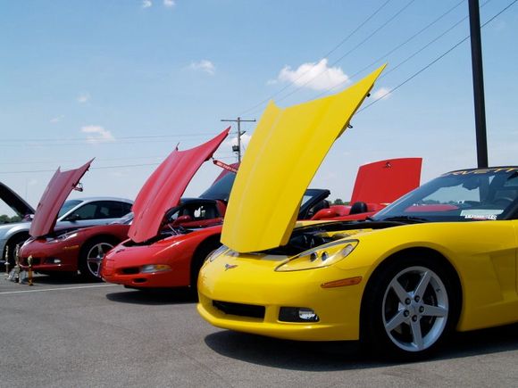 Steve,Gary and John's vettes