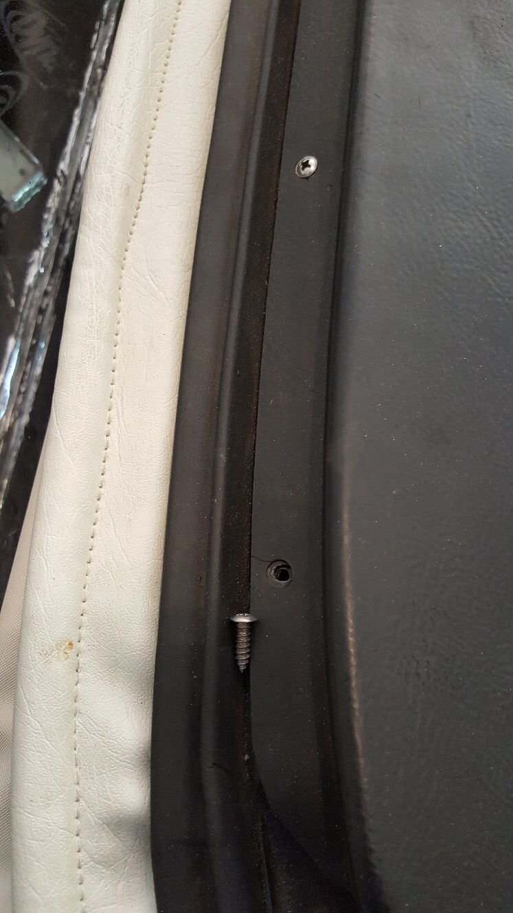 1969 Convertible Top Header PaneL Screws CorvetteForum Chevrolet